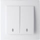 Geyer Nilson Recessed Electrical Rolling Shutters Wall Switch with Frame Basic Aller Retour White