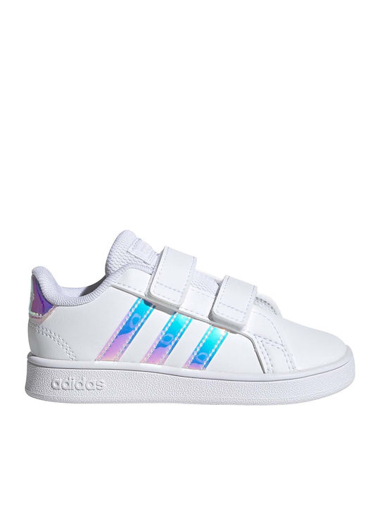 Adidas Παιδικά Sneakers Grand Court με Σκρατς Cloud White / Dash Grey