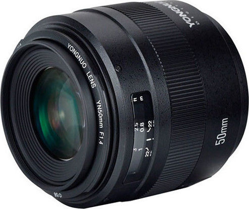 Yongnuo Full Frame Camera Lens YN 50mm f/1.4 Fixed for Canon EF Mount Black