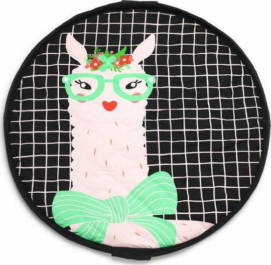 Play&go Lama Χαλάκι Δραστηριοτήτων Μαύρο 120x120cm