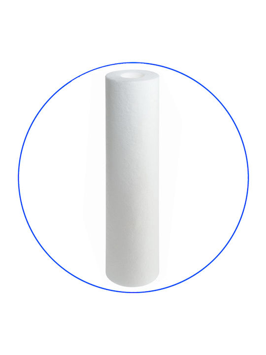 Aqua Filter Ανταλλακτικό Φίλτρο Νερού Κεντρικής Παροχής / Αντίστροφης Όσμωσης / Κάτω Πάγκου από Πολυπροπυλένιο 20" Big-Blue FCPS5M20B 5 μm Λευκό