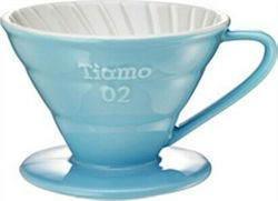 Tiamo V02 Coffee Dripper Ceramic Light Blue