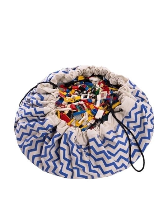 Play&go Children's Play Mat made of Fabric Zig Zag Blue 1pcs