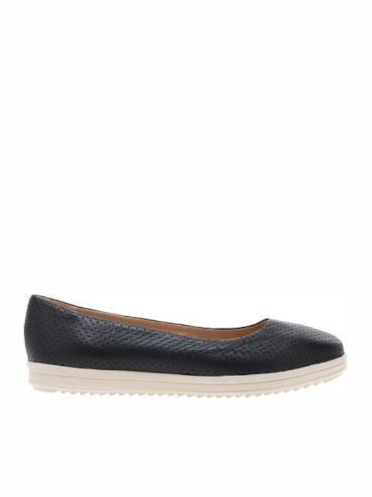 Geox Leather Ballerinas D Genova Black