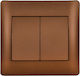 Elmark Recessed Wall Switch Double with Frame A...