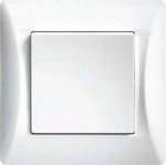 Lineme Recessed Electrical Lighting Wall Switch no Frame Basic Medium Aller Retour White 50-00132-1