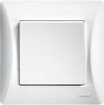Lineme Recessed Electrical Lighting Wall Switch no Frame Basic White 50-00101-1