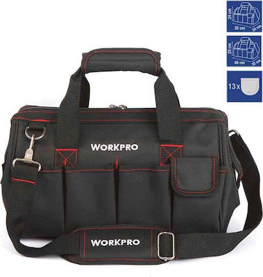 WorkPro Τσάντα Εργαλείων Ώμου Μαύρη Μ24xΠ46xΥ22εκ.