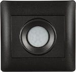 Elmark Rhyme Recessed Wall Switch Motion Sensor with Frame Graphite Metallic