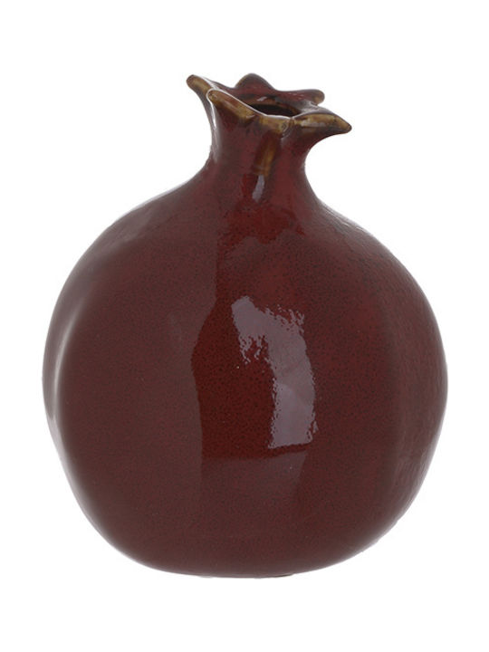 Inart Tabletop Lucky Charm Pomegranate Red Ceramic 7x7cm 1pcs