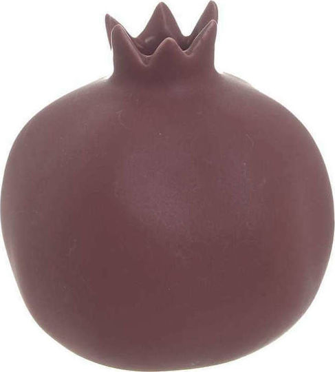 Inart Tabletop Lucky Charm Pomegranate Purple Ceramic 10x10cm 1pcs
