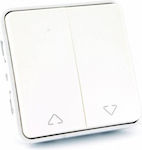 Legrand Plexo 0696 Recessed Electrical Rolling Shutters Wall Switch no Frame Basic White