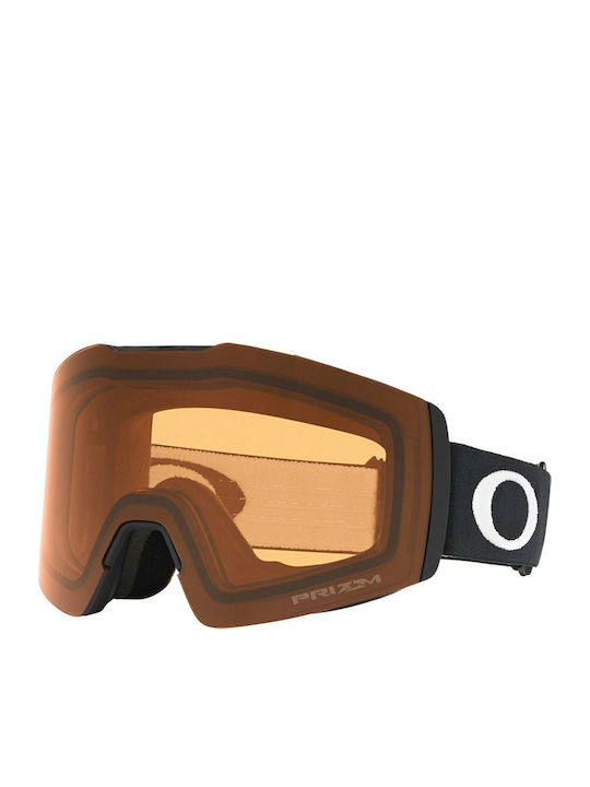 Oakley Fall Line XM OO7103-17 Mască de Schi și Snowboard pentru Adulți Neagră cu Lentilă Portocalie