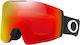 Oakley Fall Line XM OO7103-11 Mască de schi și snowboard pentru adulți, neagră, cu lentilă oglindă roșie