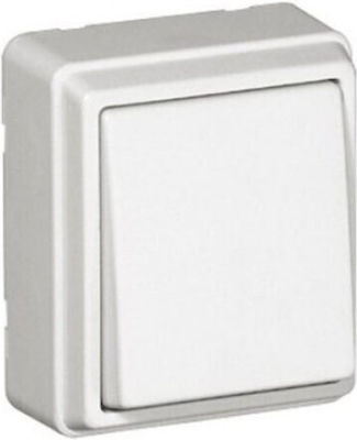 Efapel External Electrical Lighting Wall Switch with Frame Basic White