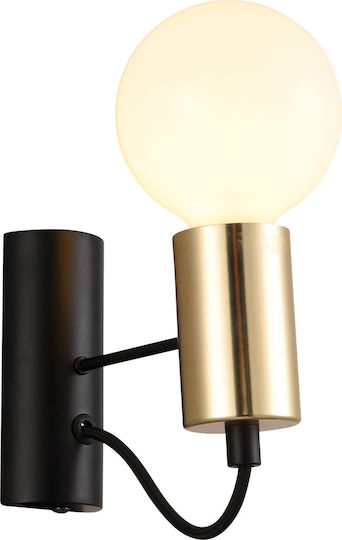 Viokef Volter Leuchte Wand Schwarz 16cm
