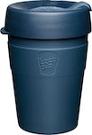 Keep Cup Spruce Glass Thermos Stainless Steel Blue with Straw
