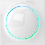 Fibaro Walli Switch Χωνευτός Διακόπτης Τοίχου για Έλεγχο Φωτισμού με Πλαίσιο και Ένα Πλήκτρο Φωτιζόμενος Λευκός