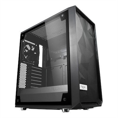 Fractal Design Meshify C Tempered Glass Gaming Midi Tower Κουτί Υπολογιστή με Πλαϊνό Παράθυρο Μαύρο