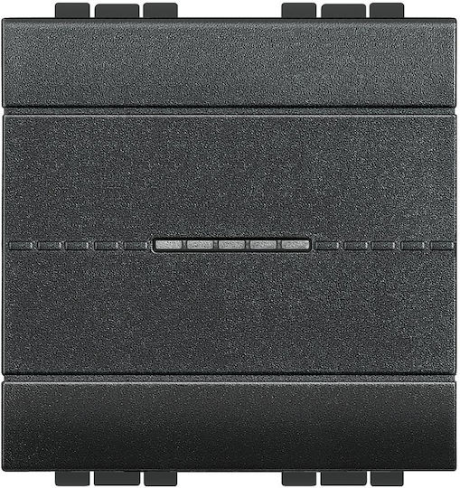 Legrand Living Light 4054M2 Recessed Wall Switch Double Frame-Free Aller Retour Black
