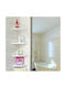 SQ-1908 Corner Wall Mounted Bathroom Shelf Plastic with 4 Shelves 33x24x240cm