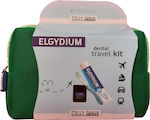 Elgydium Dental Travel Kit Periuță de dinți Mediu Verde