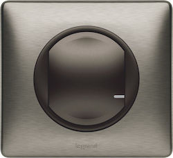 Legrand Celiane 06489 External Electrical Lighting Wall Switch Wi-Fi Connected with Frame Basic Graphite