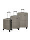 Forecast A922 Travel Suitcases Hard Gray Maximum Height 75cm with 4 Wheels Set of 3pcs