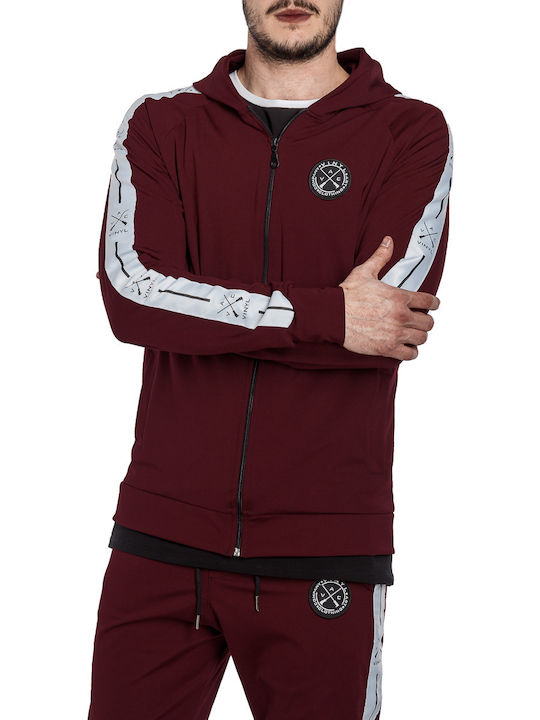 Burgundy Hoodie Cardigan