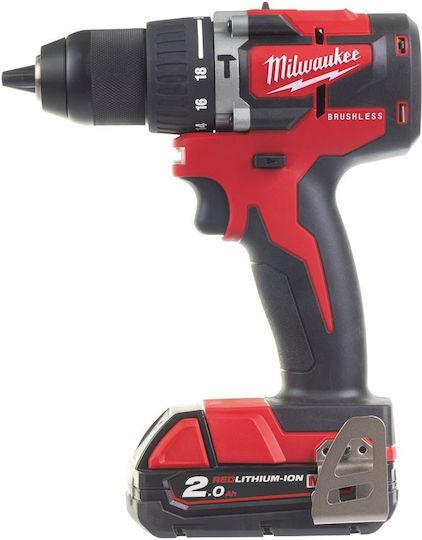 Milwaukee M18 CBLPD-202C Κρουστικό Δραπανοκατσάβιδο Μπαταρίας Brushless 18V 2x2Ah
