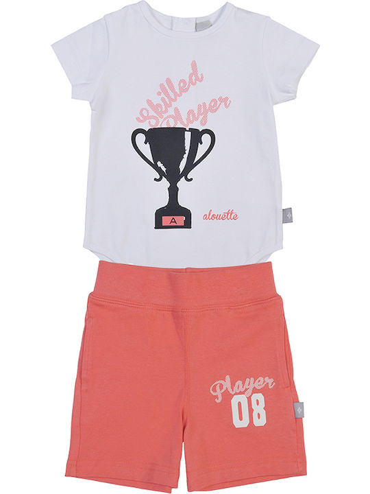 Alouette Kids Set with Shorts Summer 2pcs White Παιδικό Σετ