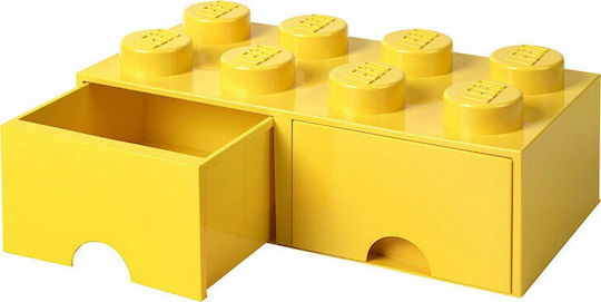 LEGO Children's Storage Box made of Plastic 8 Knobs Yellow 50x25x17cm 1pcs