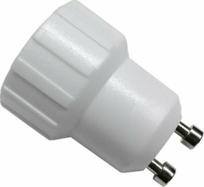 GloboStar Steckdosenadapter von GU10 zu E14 in Weiß Farbe 77794