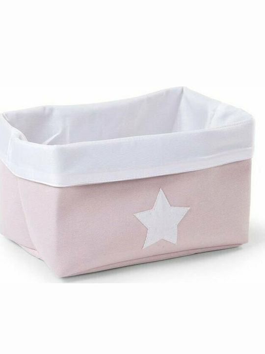 Childhome Children's Storage Basket made of Fabric Canvas Star Pink 32x20x20cm 1pcs