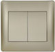 Elmark Rhyme Recessed Electrical Lighting Wall Switch no Frame Basic Aller Retour Gold 11052