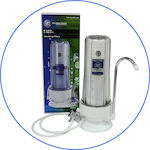 Aqua Filter FHCTF Συσκευή Φίλτρου Νερού Άνω Πάγκου Μονή με Βρυσάκι με Ανταλλακτικό Φίλτρο Aqua Filter FCCA-STO