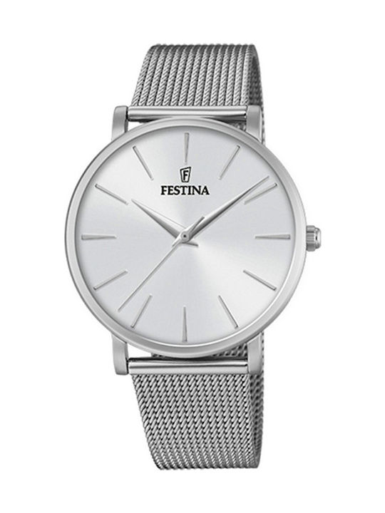 Festina Classic Slim Ceas de Damă cu Argintiu B...