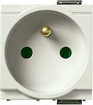 Vimar Idea Single Power Socket White