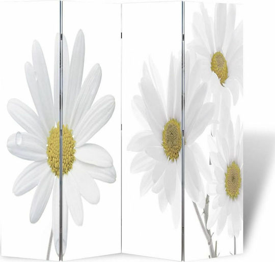 vidaXL Decorative Room Divider made of Canvas with 4 Panels 160x170cm