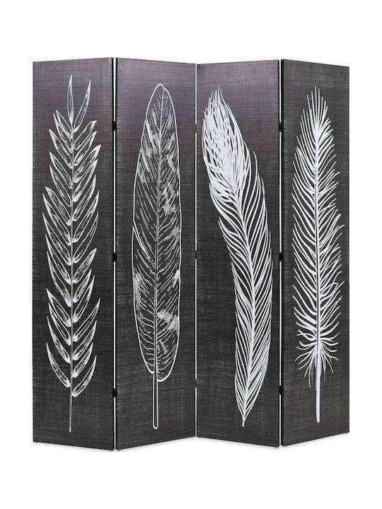 vidaXL Decorative Room Divider made of Canvas with 4 Panels 160x170cm