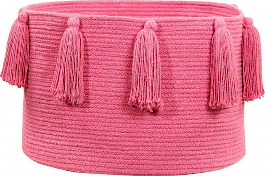 Lorena Canals Children's Storage Basket Tassels Fuchsia 45x30x30cm 1pcs