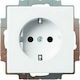 Abb Basic55 Single Power Safety Socket White