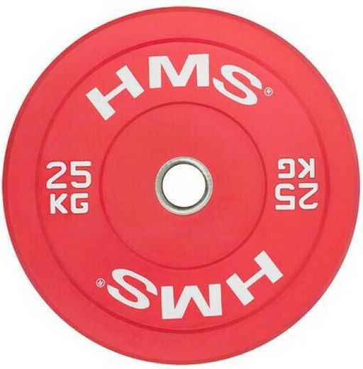 HMS Scheibenset Olympischen Typs Gummierte 1 x 25kg Φ50mm