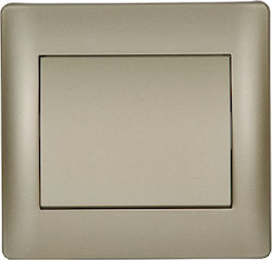 Elmark Rhyme Recessed Wall Switch Lighting One-Way without Frame Gold