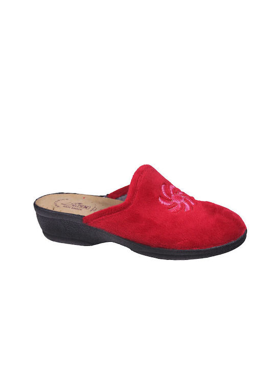 fame Damen Hausschuhe 01224 RED