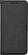 Forever Smart Magnet Buchen Sie Synthetisches Leder Schwarz (Galaxy A8 2018)
