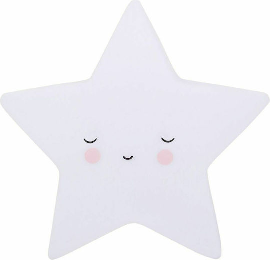 A Little Lovely Company Led Παιδικό Διακοσμητικό Φωτιστικό Sleeping Star με Εναλλαγές Χρωματισμών Λευκό