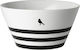 Dutch Rose Stripe Cereal Serving Bowl Round made of Porcelain White with Diameter 14cm