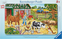 Kids Puzzle Happy Farm for 3++ Years 15pcs Ravensburger