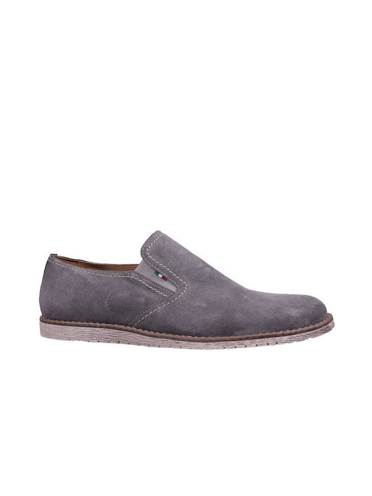 lupo ανδρικά loafers 147256 ΓΚΡΙ